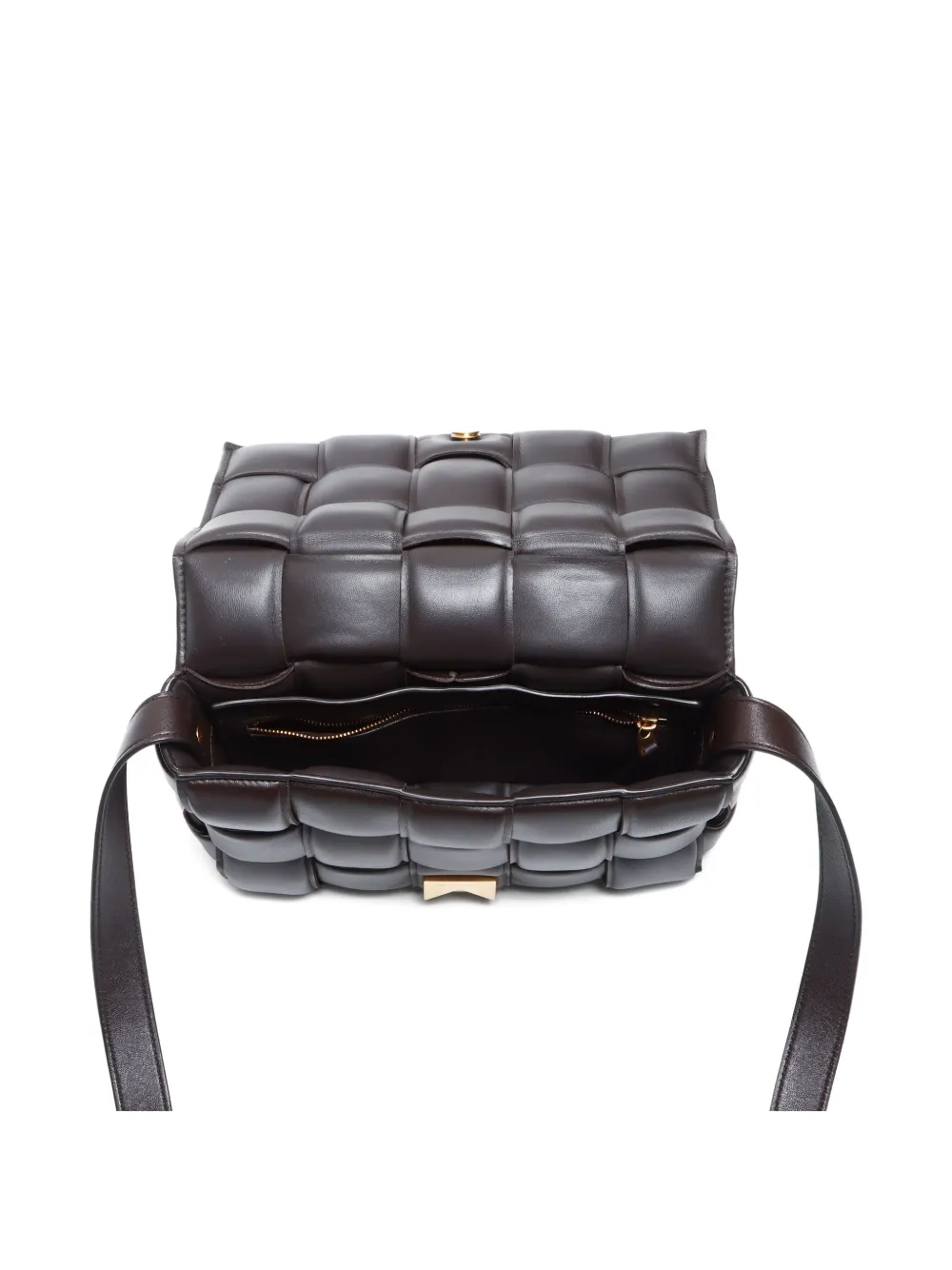 Pre-owned Bottega Veneta 2012-2023 Padded Cassette Cross Body Bag In 褐色