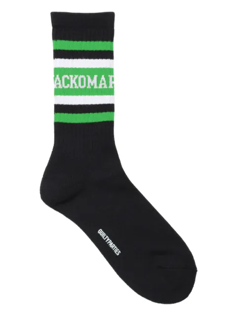WACKO MARIA striped logo socks