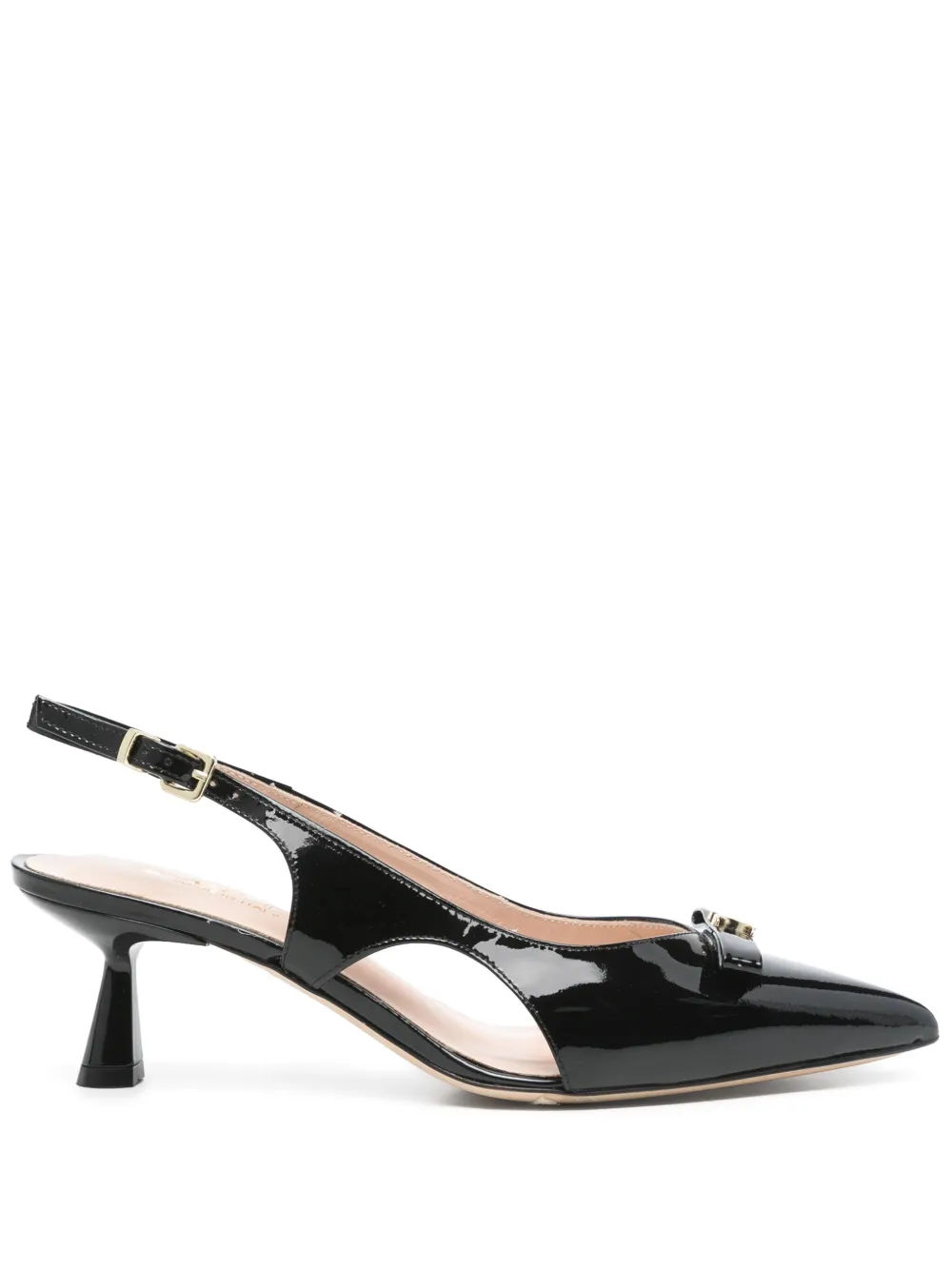 Evaluna 60mm leather pumps Zwart