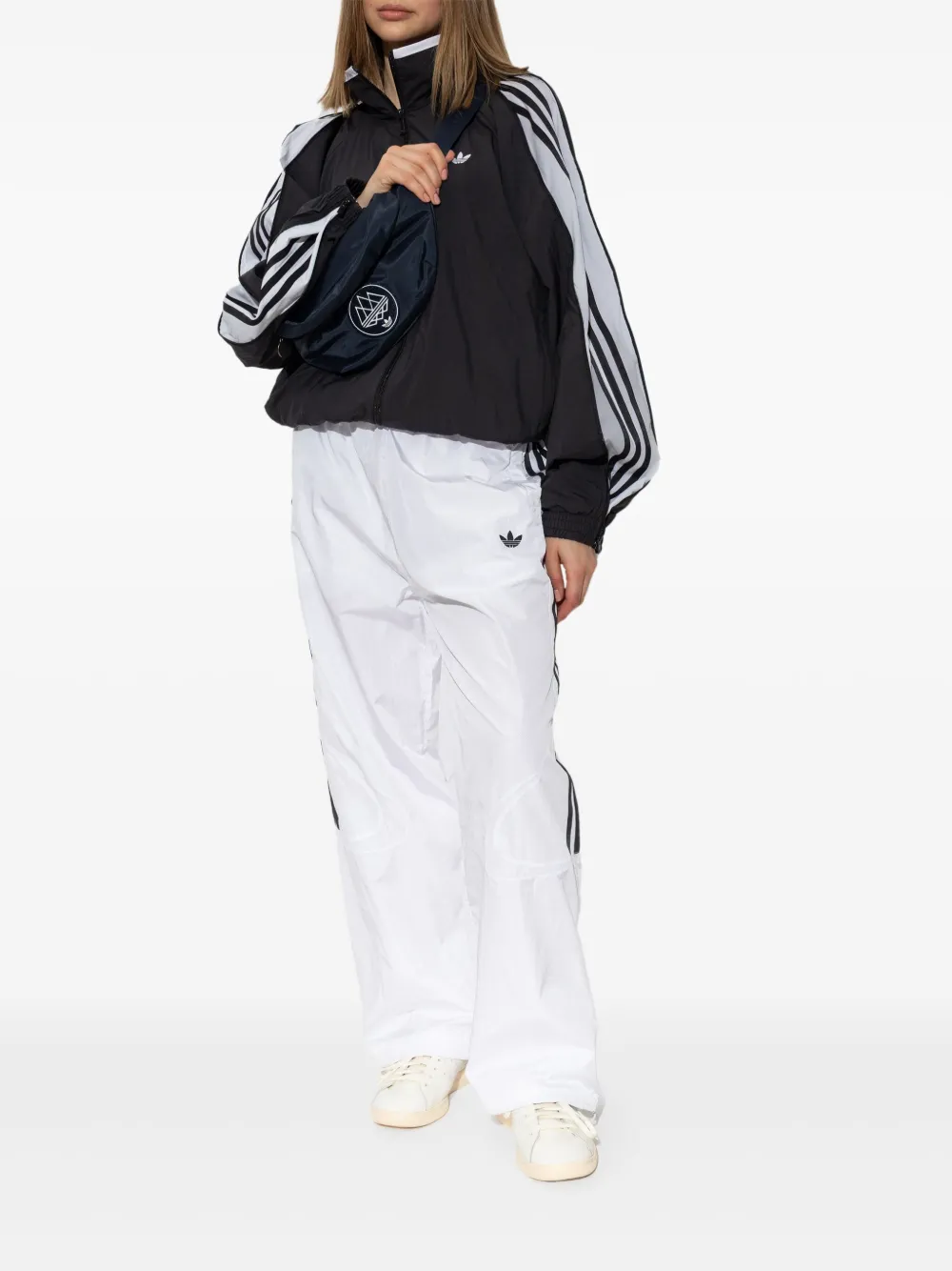 Adidas Originals Logo-embroidered Track Pants In White