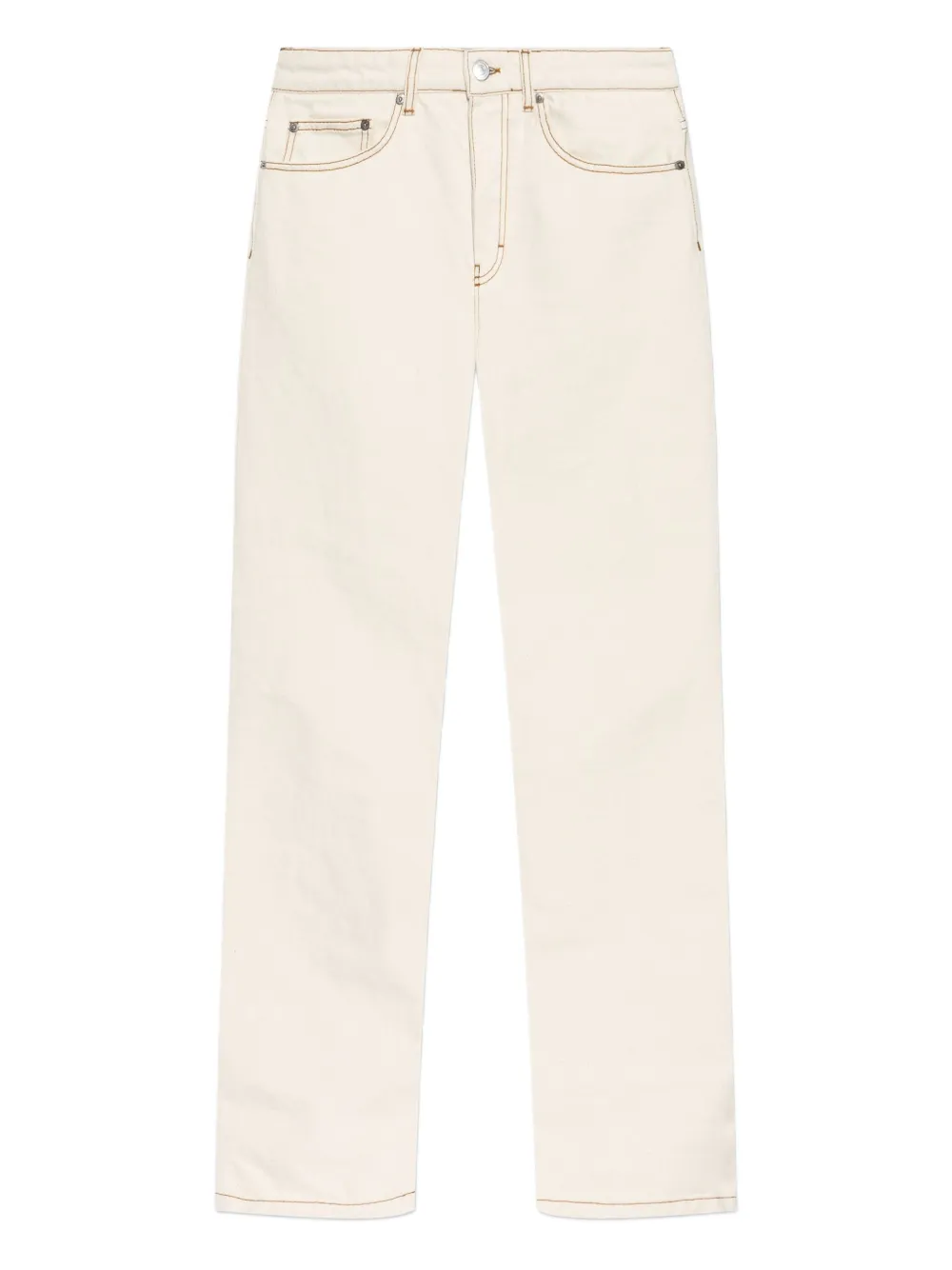 Ami Alexandre Mattiussi Casual Pants With Belt Loops In White
