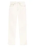 AMI Paris logo-patch jeans - White