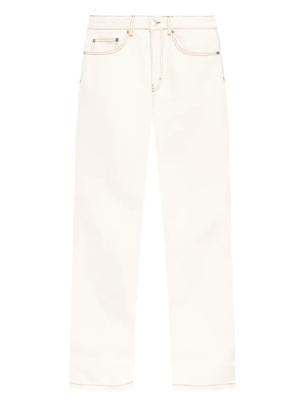 SALE【AMI】ロゴパッチ ジーンズ AMI Paris ロゴパッチ ジーンズ | ホワイト | FARFETCH JP