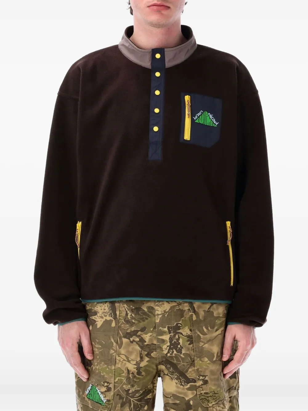 Brain Dead logo-print jacket | Brown | Image 1