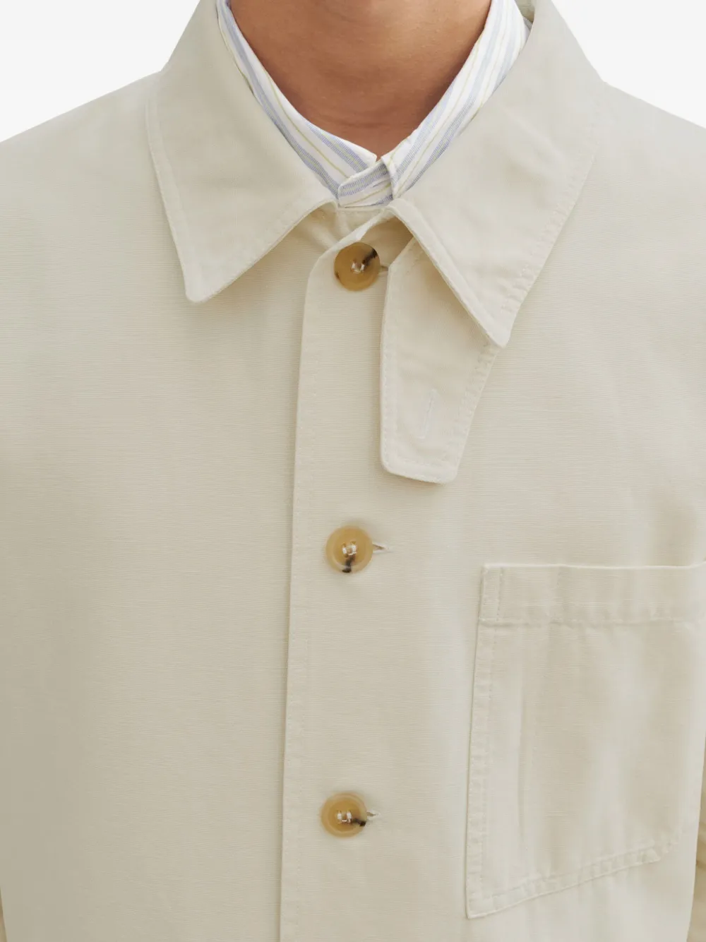 A.P.C. Button-up shirtjack Wit