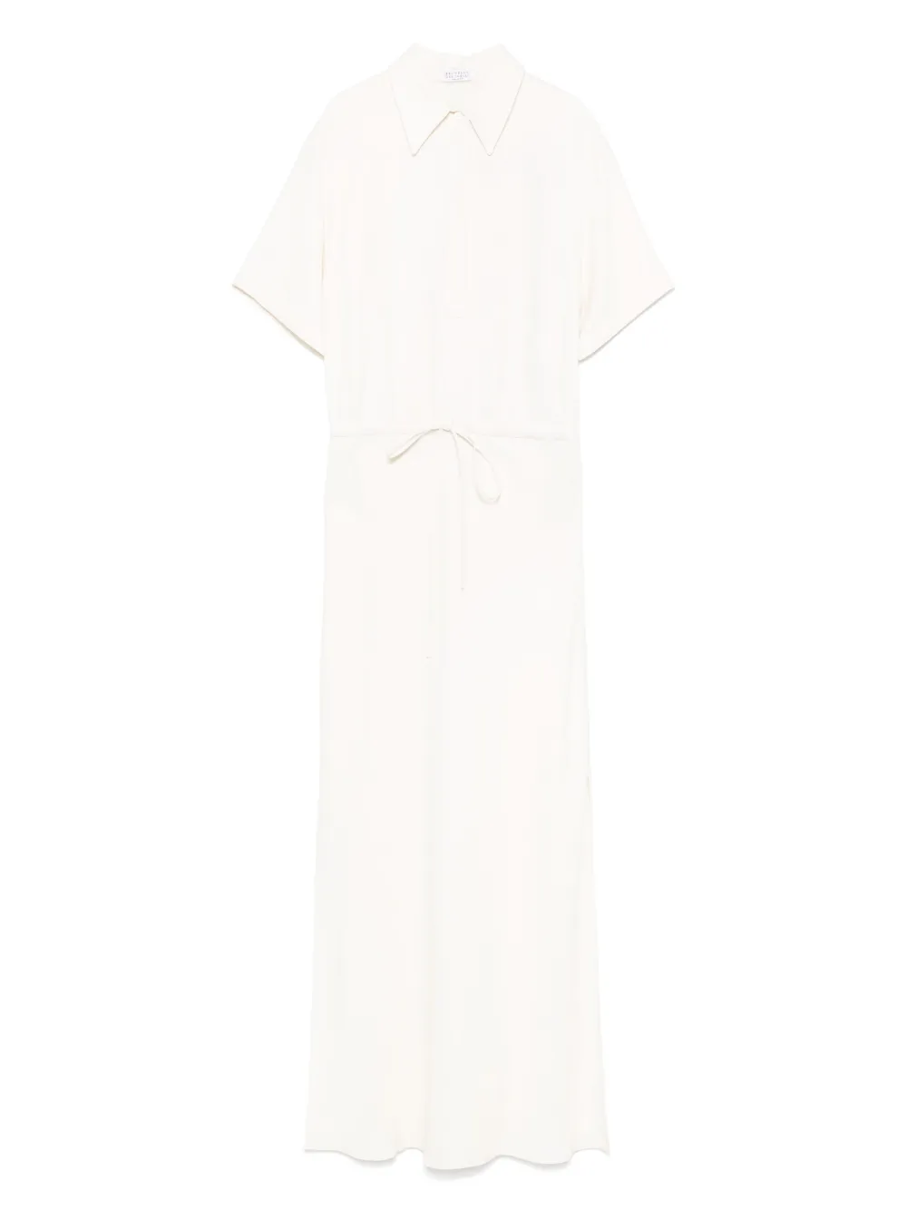 Brunello Cucinelli Maxi-jurk met korte mouwen Beige