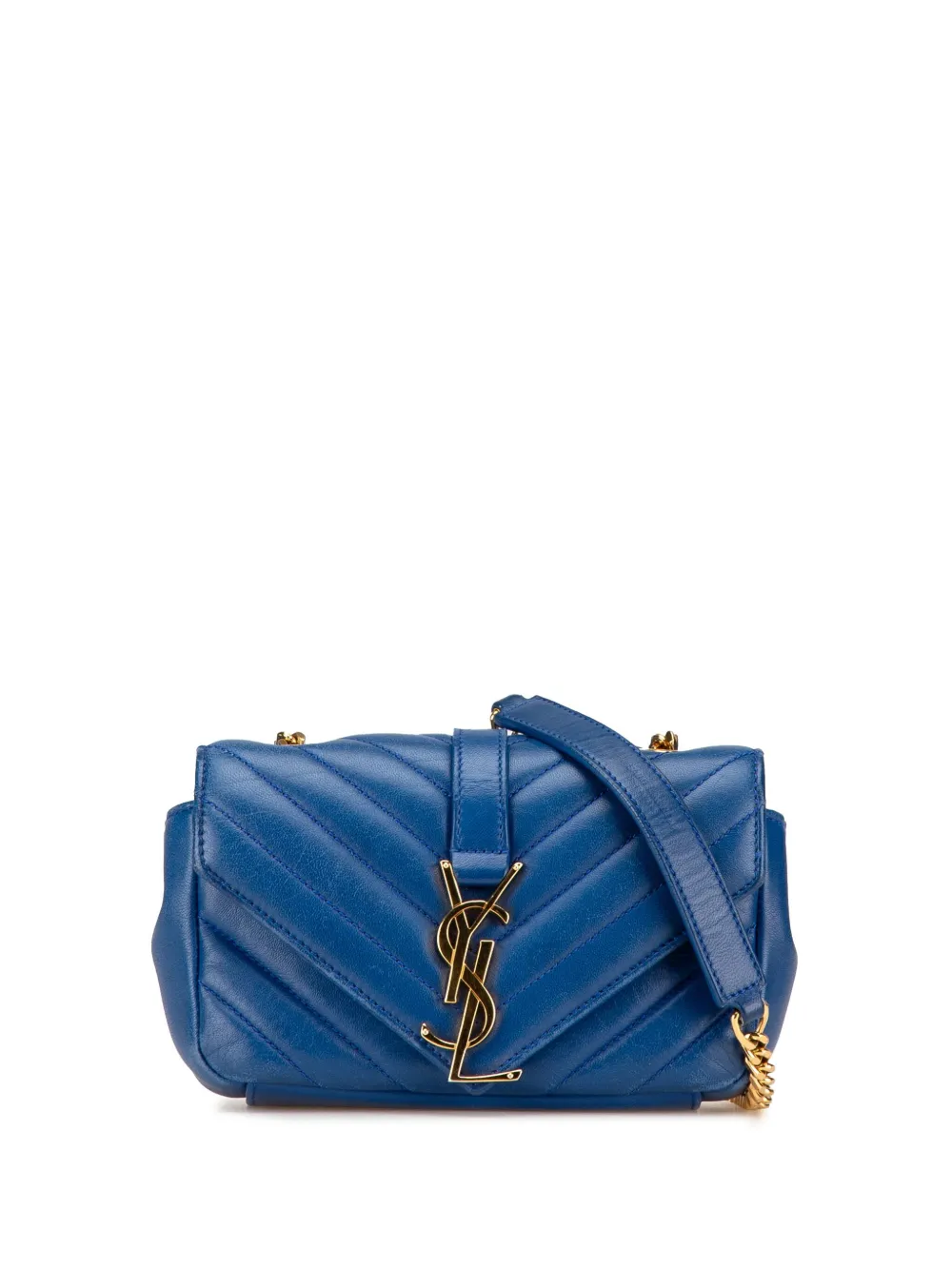 Saint Laurent Pre-Owned 2015 Baby Monogram Matelasse Classic Chain Bag crossbody bag | Blue | Image 1