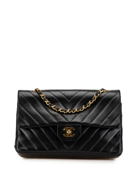 CHANEL Pre-Owned 1989-1991 Medium Classic Chevron Lambskin Double Flap shoulder bag