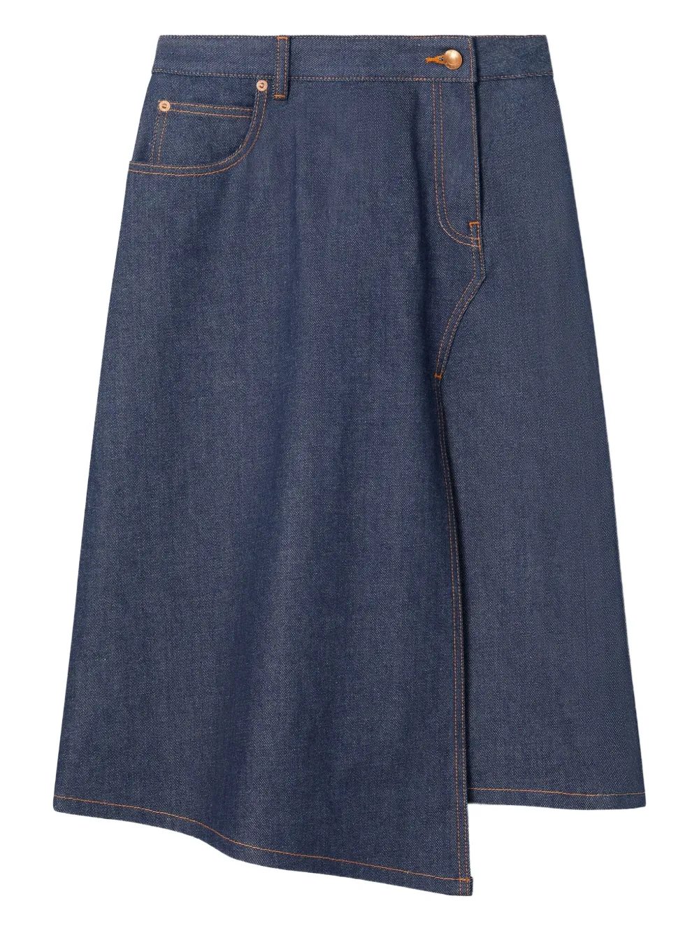 Tory Burch falda de mezclilla asimétrica | azul | Image 1