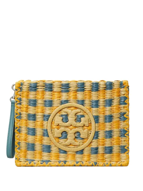 Tory Burch Ella woven-check clutch bag
