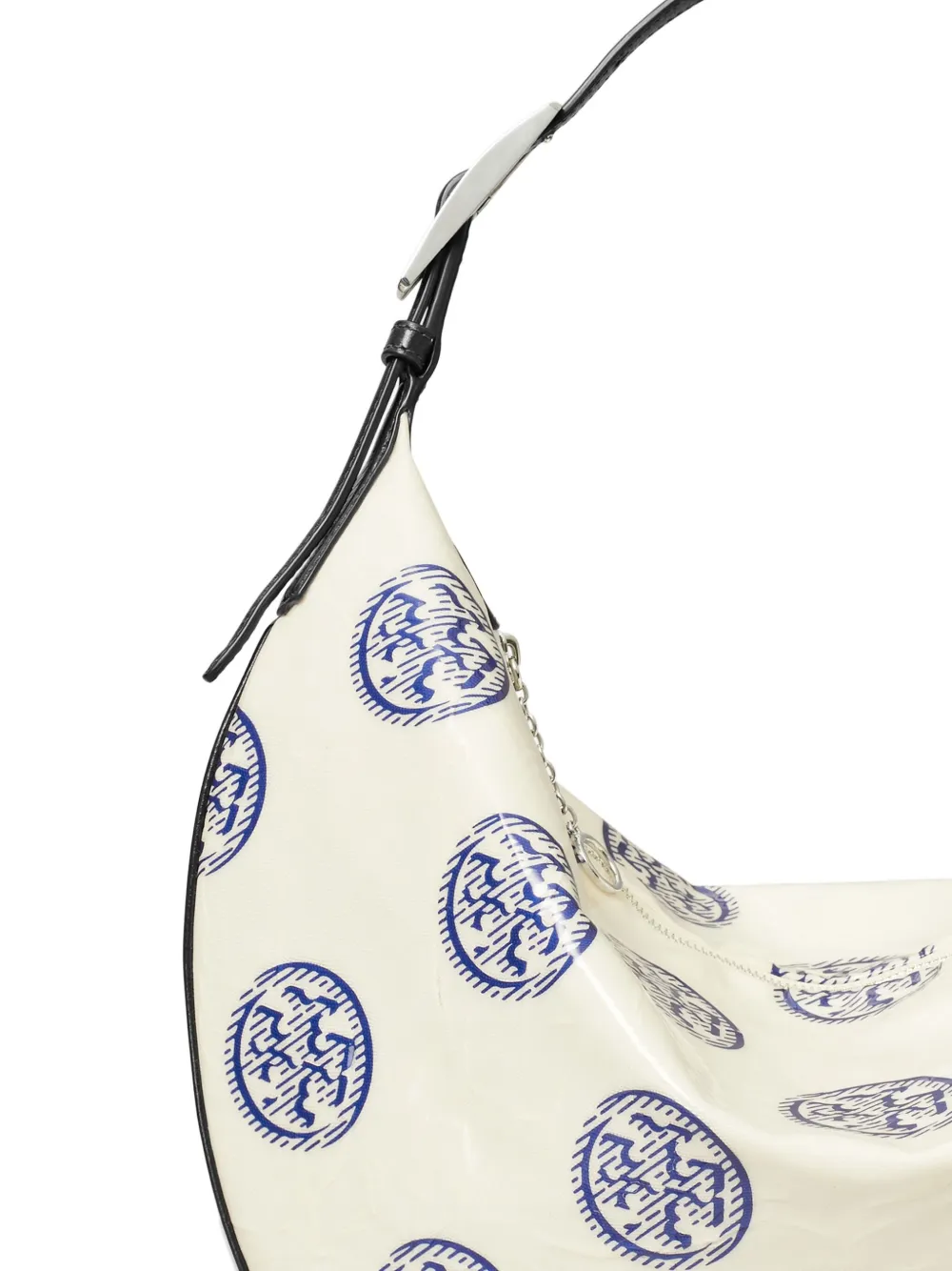 Tory Burch Schoudertas met monogram-print Beige