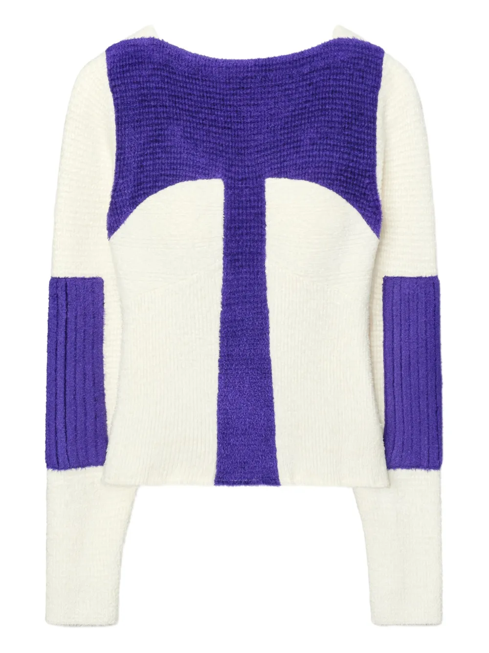 Tory Burch colour-block ribbed sweater | Neutrals | Image 1
