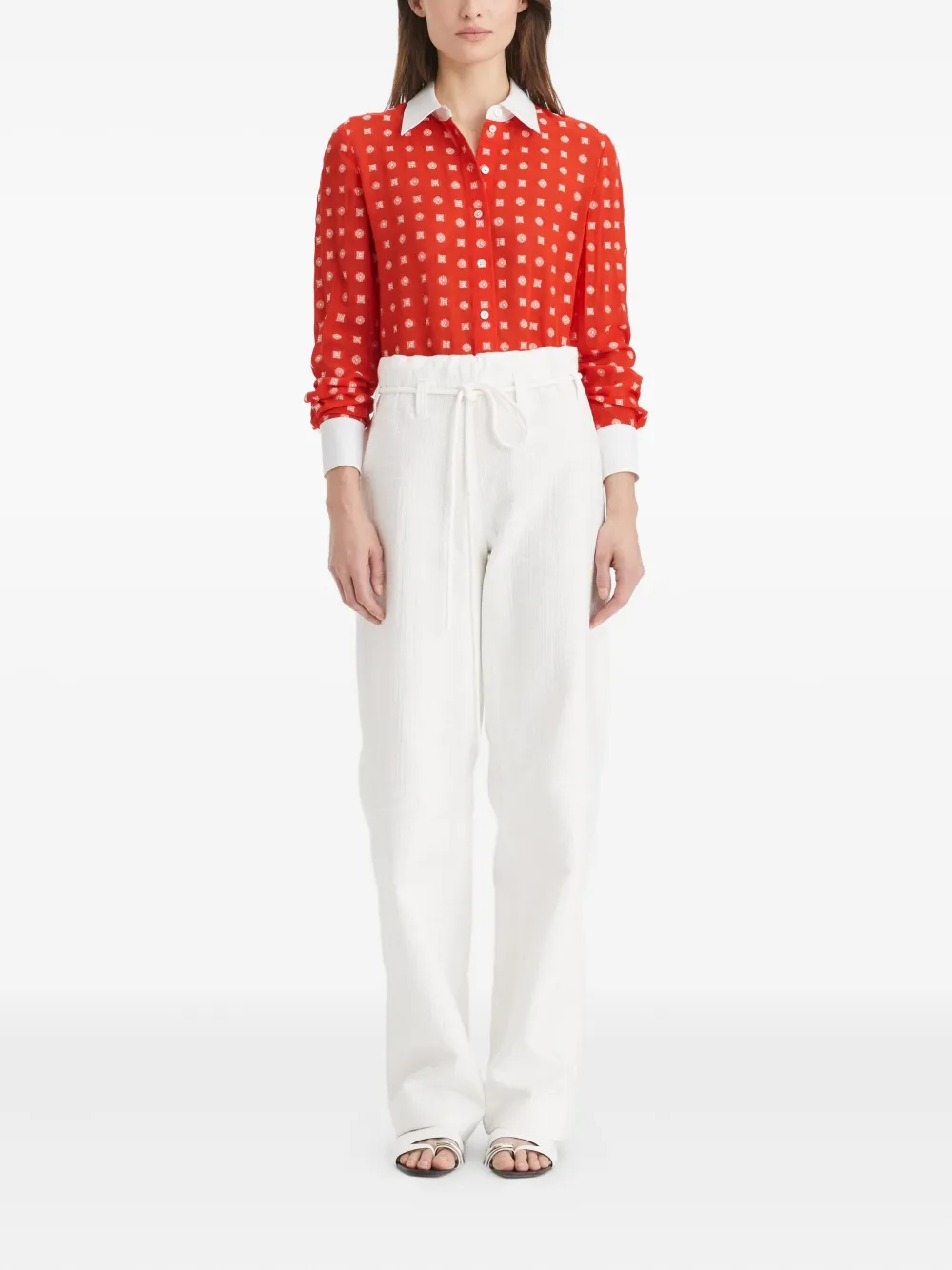 Tory Burch Blouse met stippen - Rood