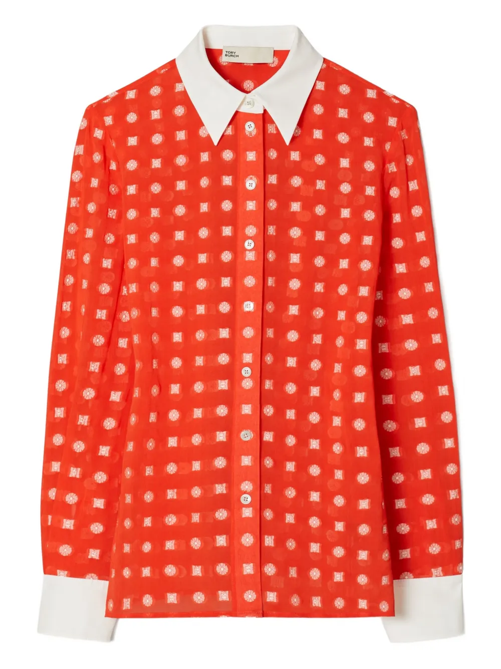 Tory Burch dot-print blouse | Red | Image 1
