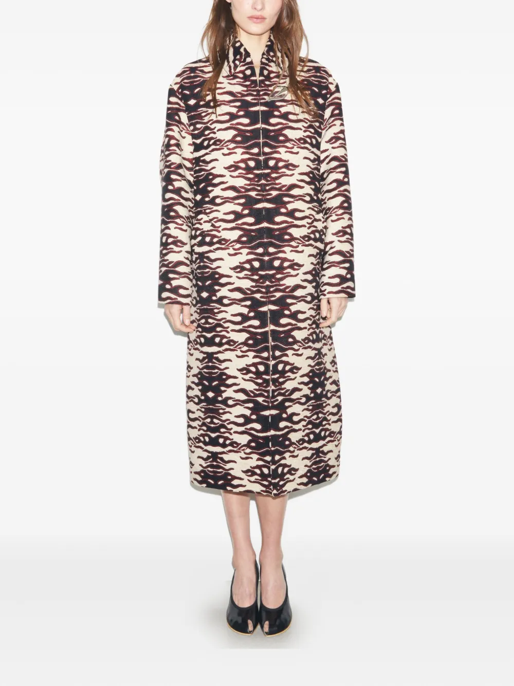Tory Burch Jas met vlammen-jacquard Beige