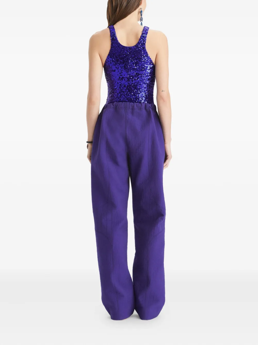 Tory Burch Jersey body met pailletten - Paars