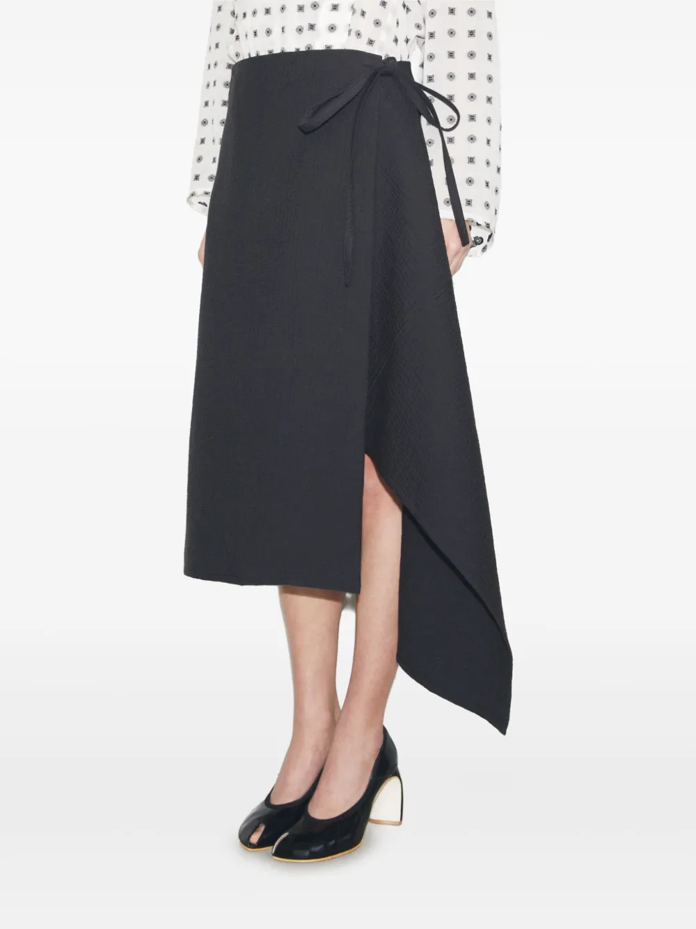 Tory Burch Midi-rok met wikkel-effect Zwart