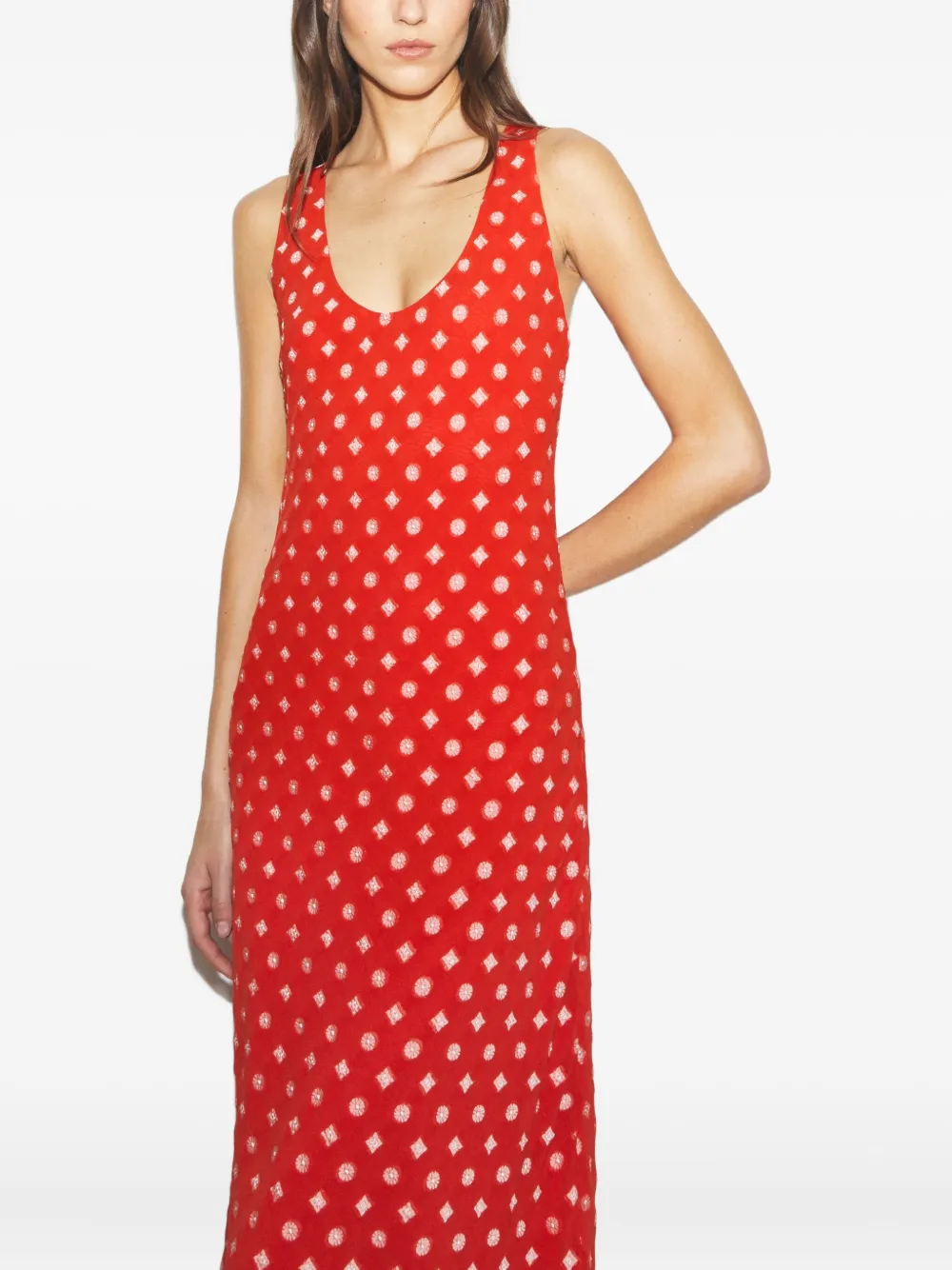 Tory Burch Maxi-jurk met stippen Rood