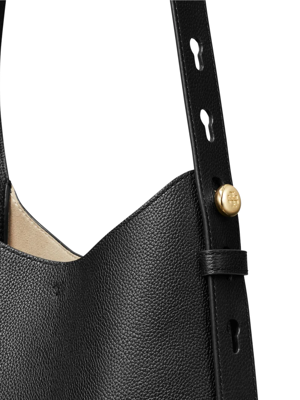 Tory Burch Romy kleine slouchy schoudertas Zwart