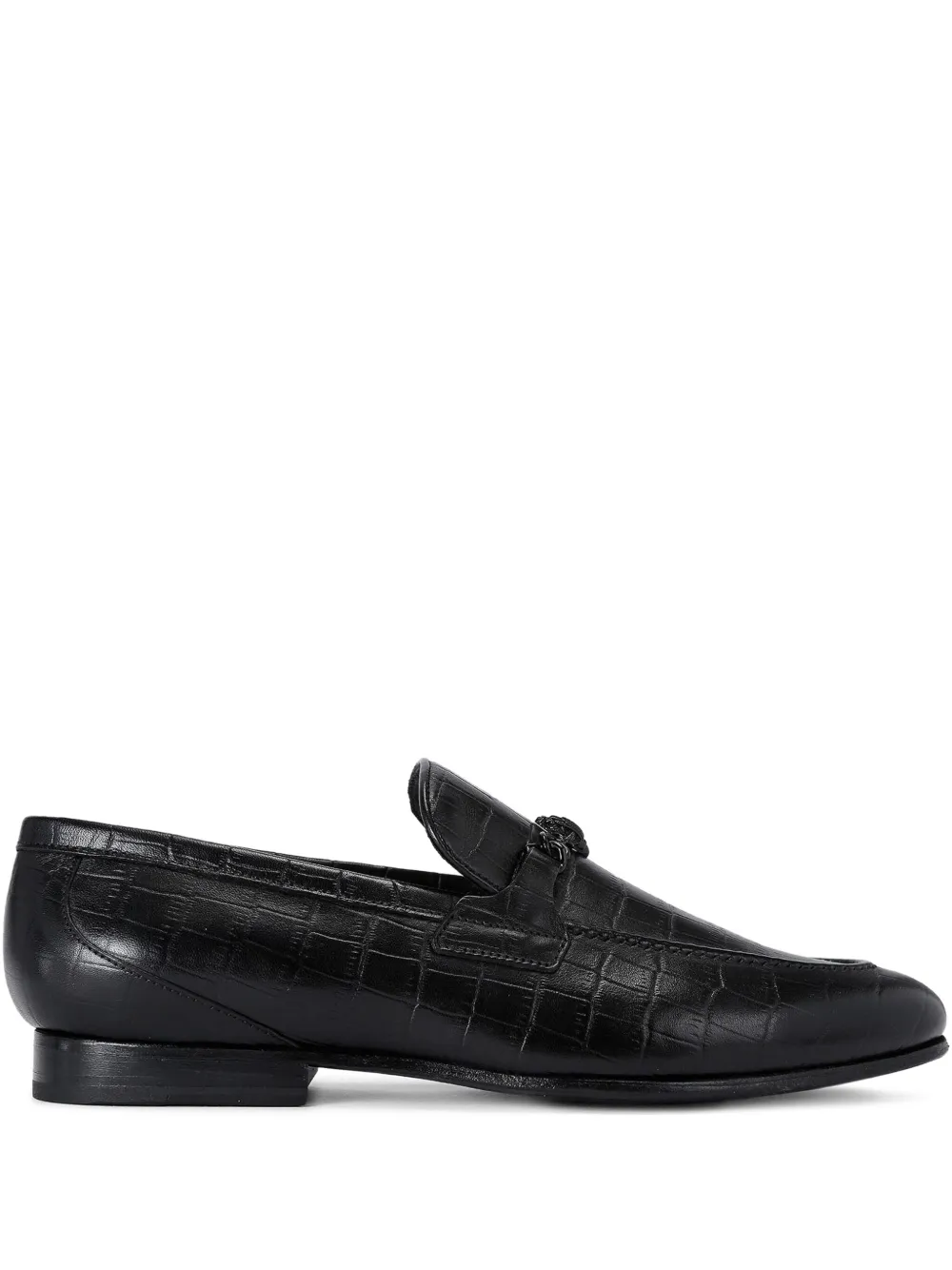 Kurt Geiger London Alton loafers met krokodillen-reliëf Zwart