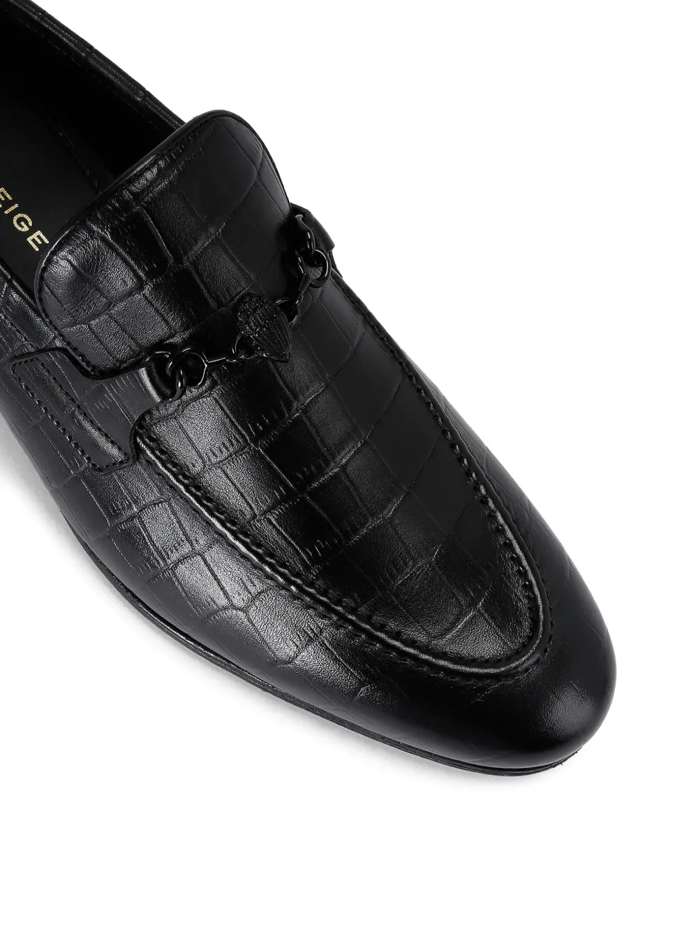 Kurt Geiger London Alton loafers met krokodillen-reliëf Zwart