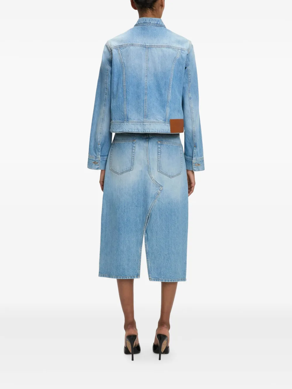 Victoria Beckham Denim jack Blauw
