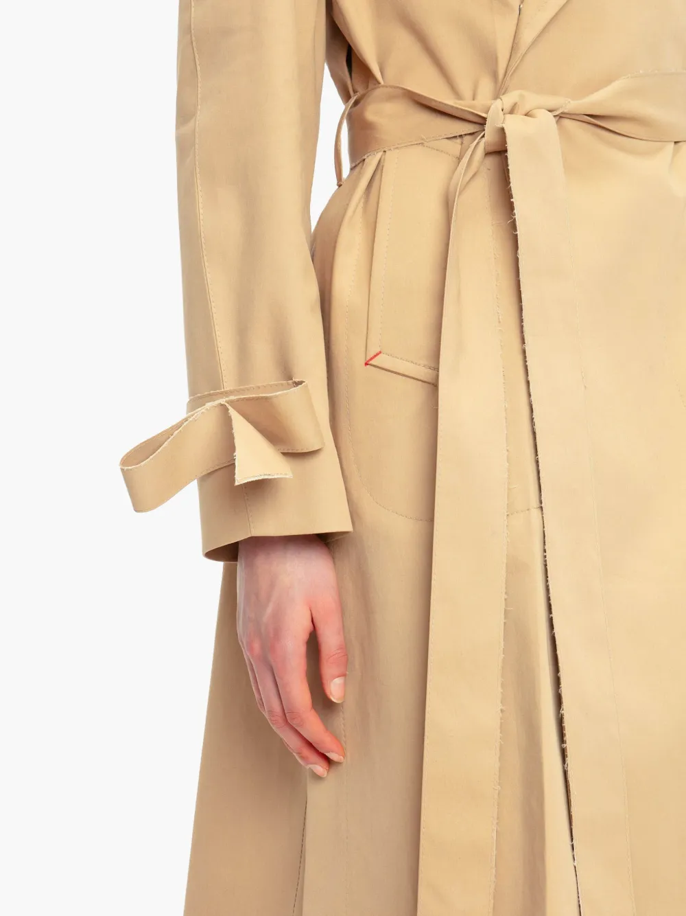Victoria Beckham Raglan trenchcoat met ceintuur Beige