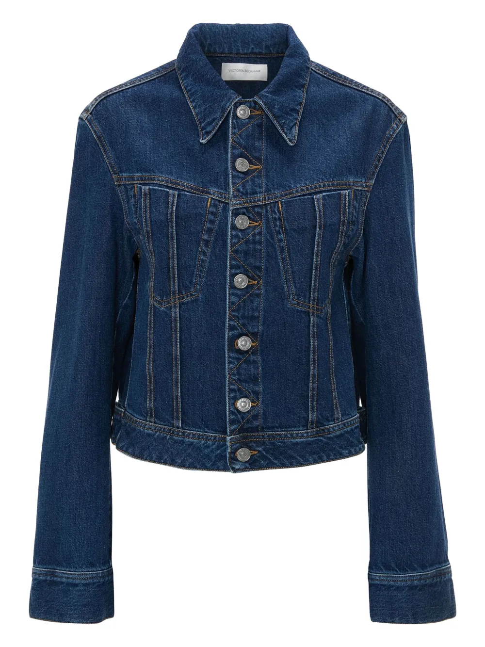 Victoria Beckham Denim Button-up Jacket In Blue