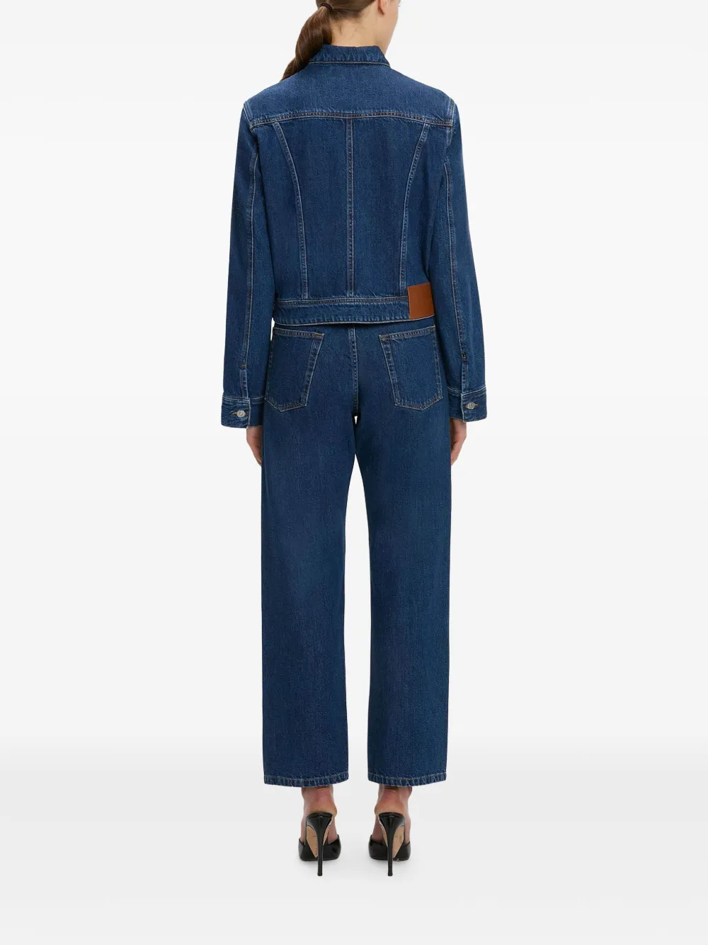 Victoria Beckham Denim jack Blauw