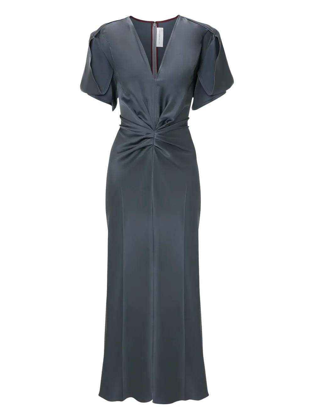 twisted-detail midi dress