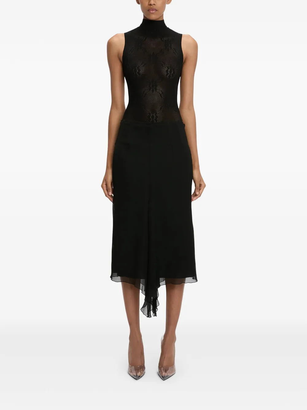 Victoria Beckham Corset-style Skirt In Black