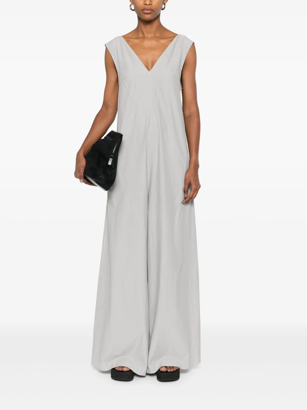Andrea Ya'aqov Popeline jumpsuit - Grijs