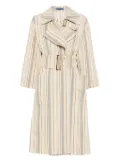 Givenchy Pre-Owned 2010s striped coat - Yellow