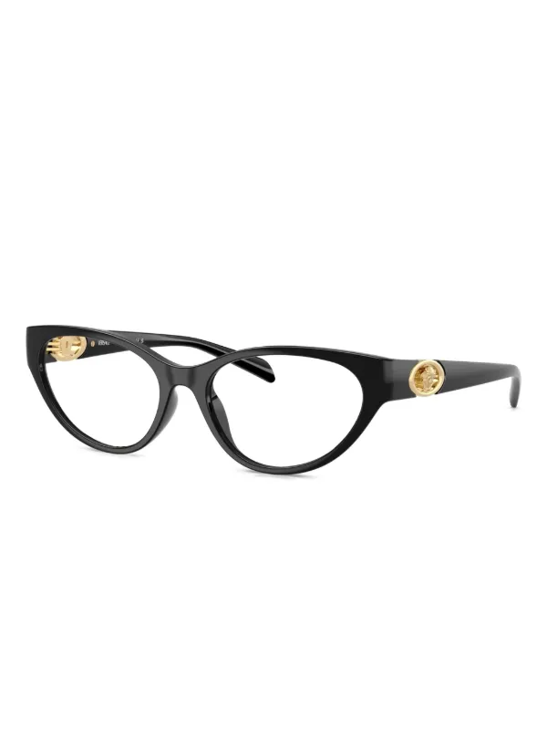 VERSACE キャットアイフレームメガネ 【関税込】 キャットアイ メガネ 90s ヴィンテージ ロゴ ブラック | VERSACE JP