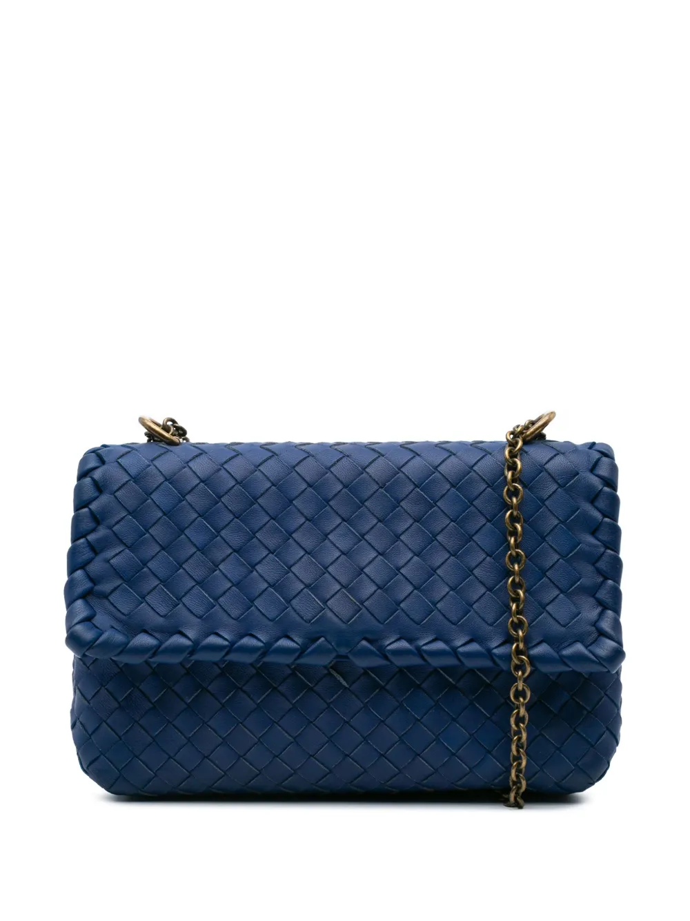Bottega Veneta Pre-Owned 2012-2024 Baby Nappa Intrecciato Olimpia crossbody bag | Blue | Image 1
