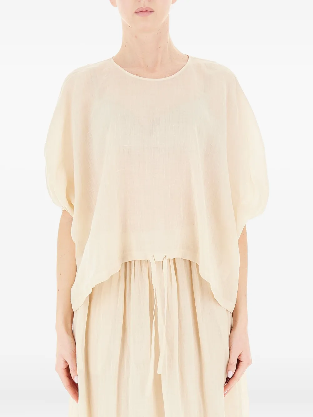 Nude Linnen shirt Beige