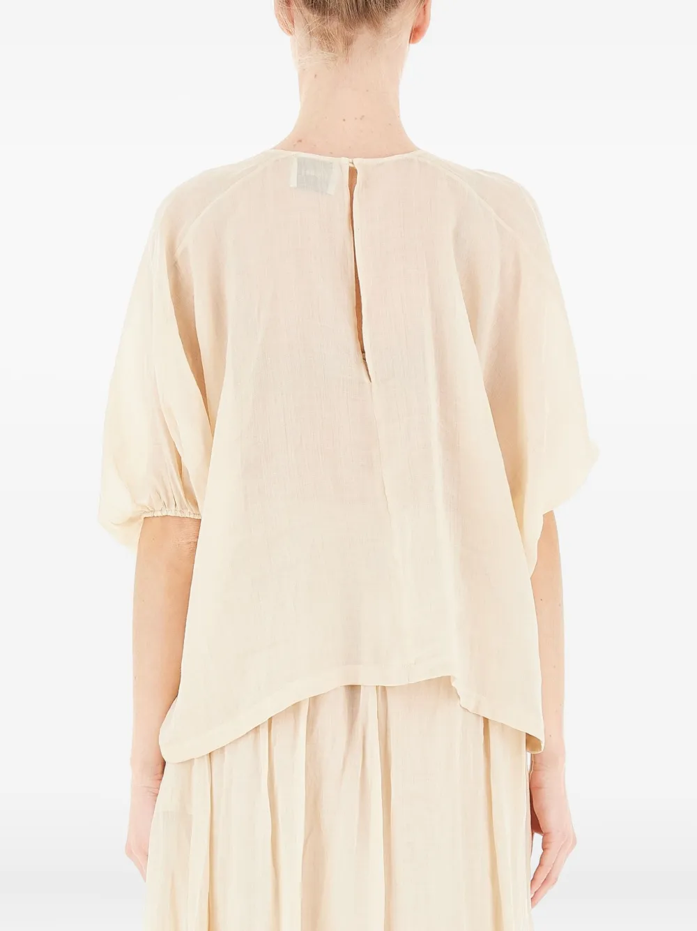 Nude Linnen shirt Beige