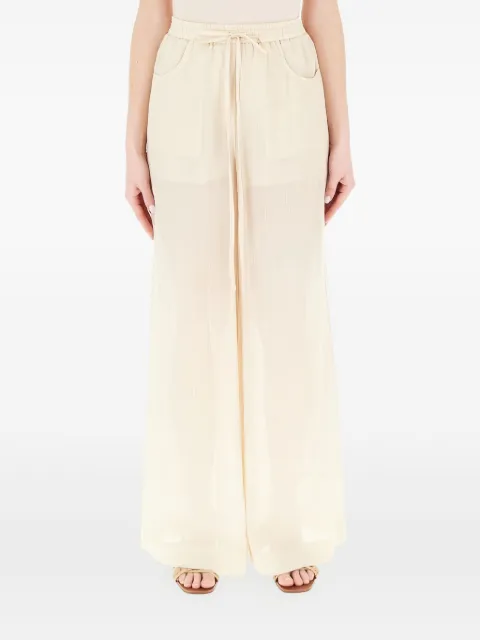 Nude linen trousers