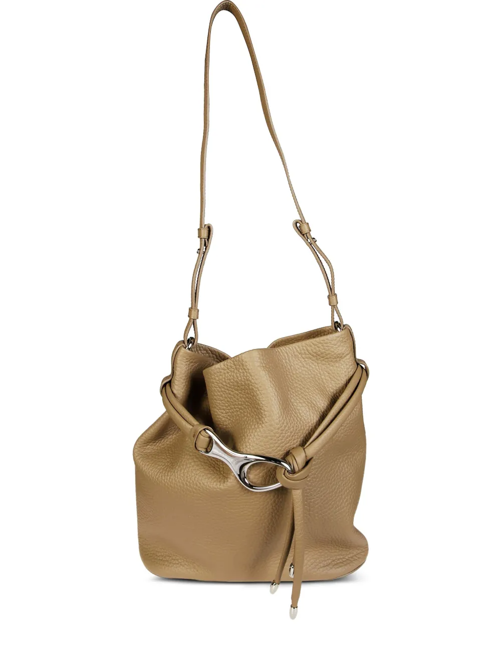 Orciani Dory leather shoulder bag Groen