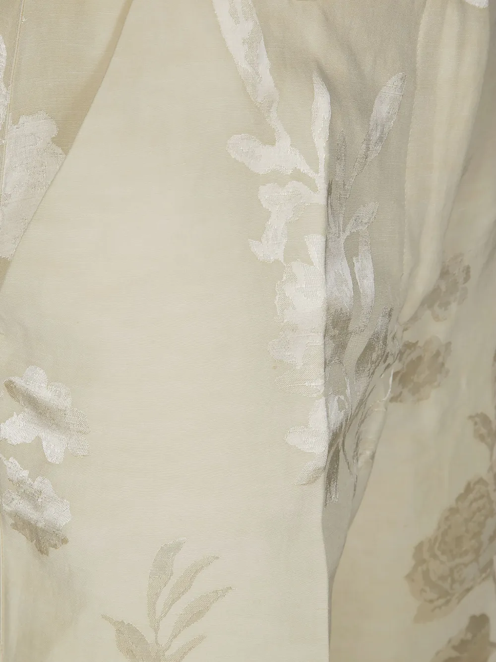 P.A.R.O.S.H. Straight broek met bloemenpatroon Beige