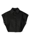 DONDUP geometric-cutout shirt - Black
