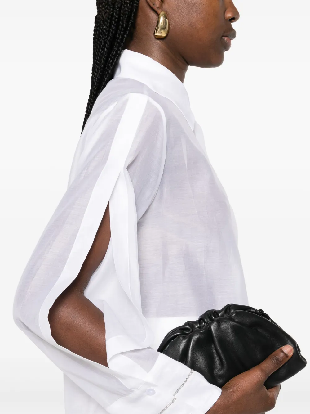 Peserico Blouse met kralendetail Wit