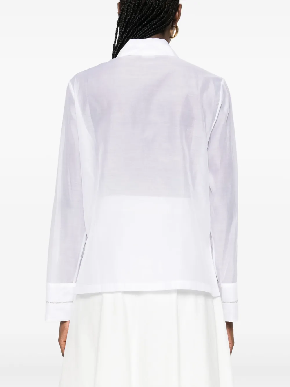 Peserico Blouse met kralendetail Wit