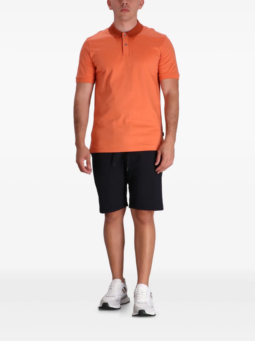 BOSS Piqué poloshirt - Blauw