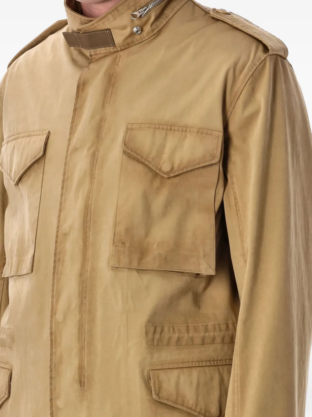 Ten C Legerjack met cargo zak Beige