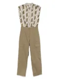 LIU JO panelled jumpsuit - Green