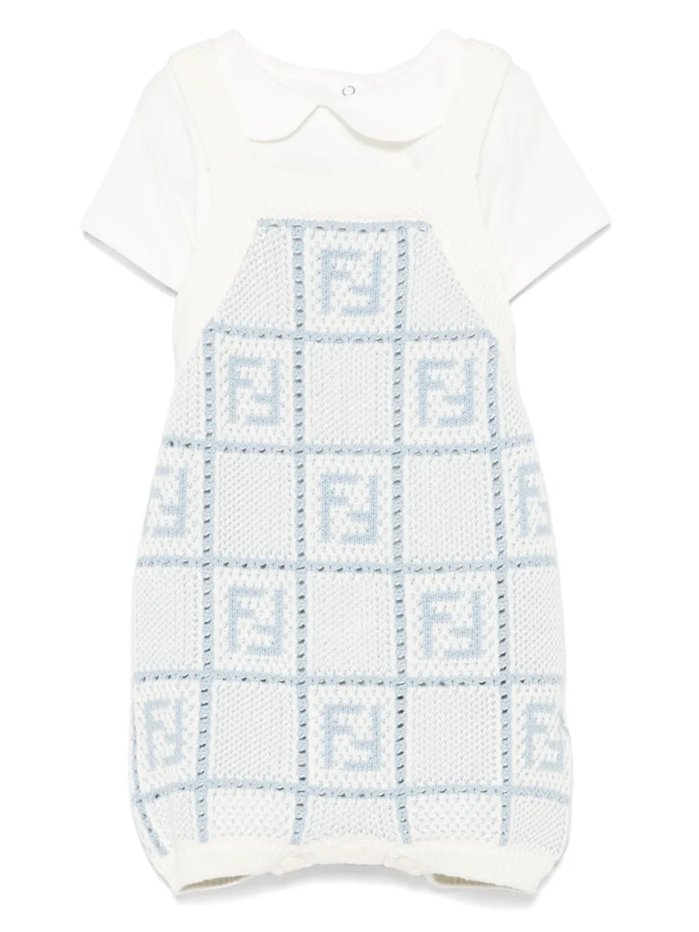 Fendi Kids Babypakje met FF-patroon Blauw
