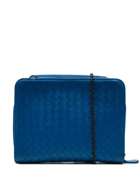 Bottega Veneta Pre-Owned 2012-2024 Nappa Intrecciato Zip Around Wallet On Chain crossbody bag