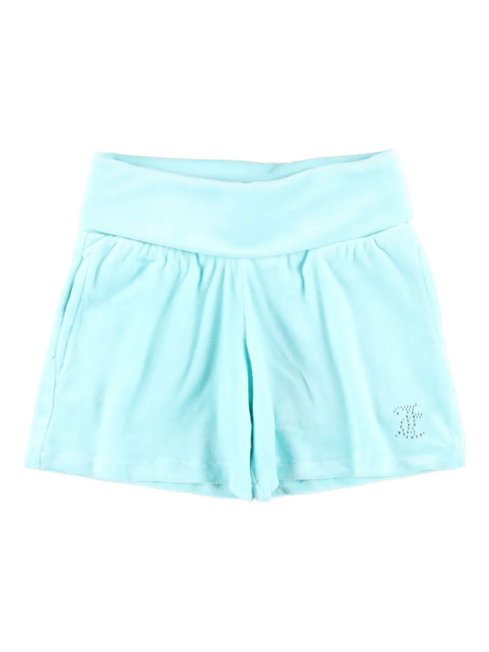 Juicy Couture Kids Trainingsshorts verfraaid met stras Blauw