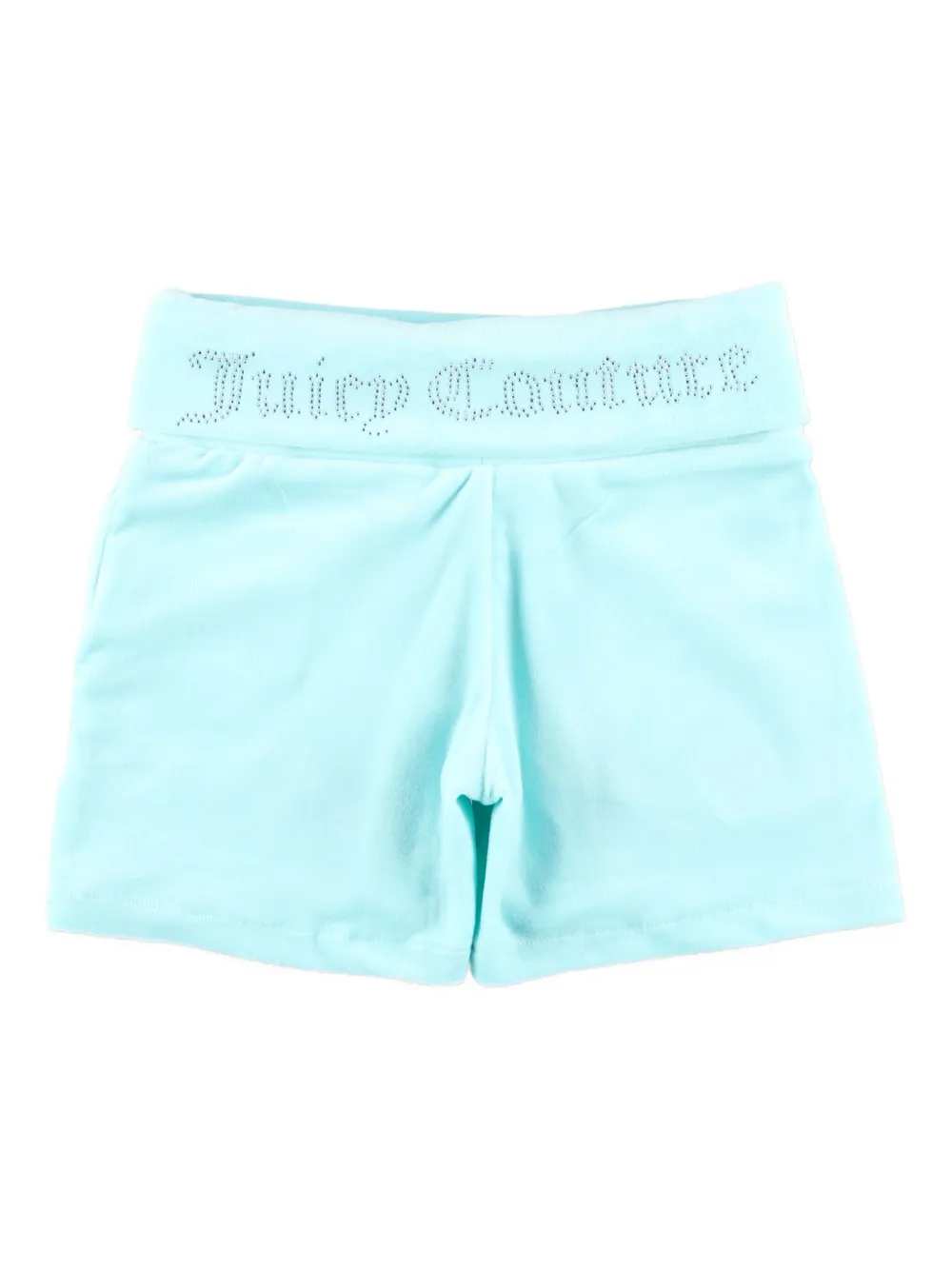 Juicy Couture Kids Trainingsshorts verfraaid met stras Blauw